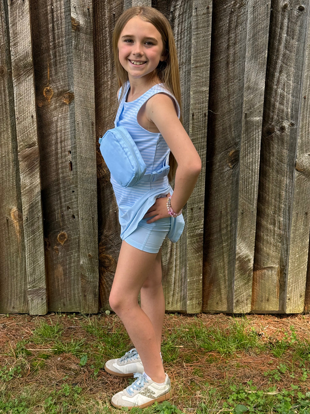 Girls Tank, Summer Crossover Skort, and Belt Bag